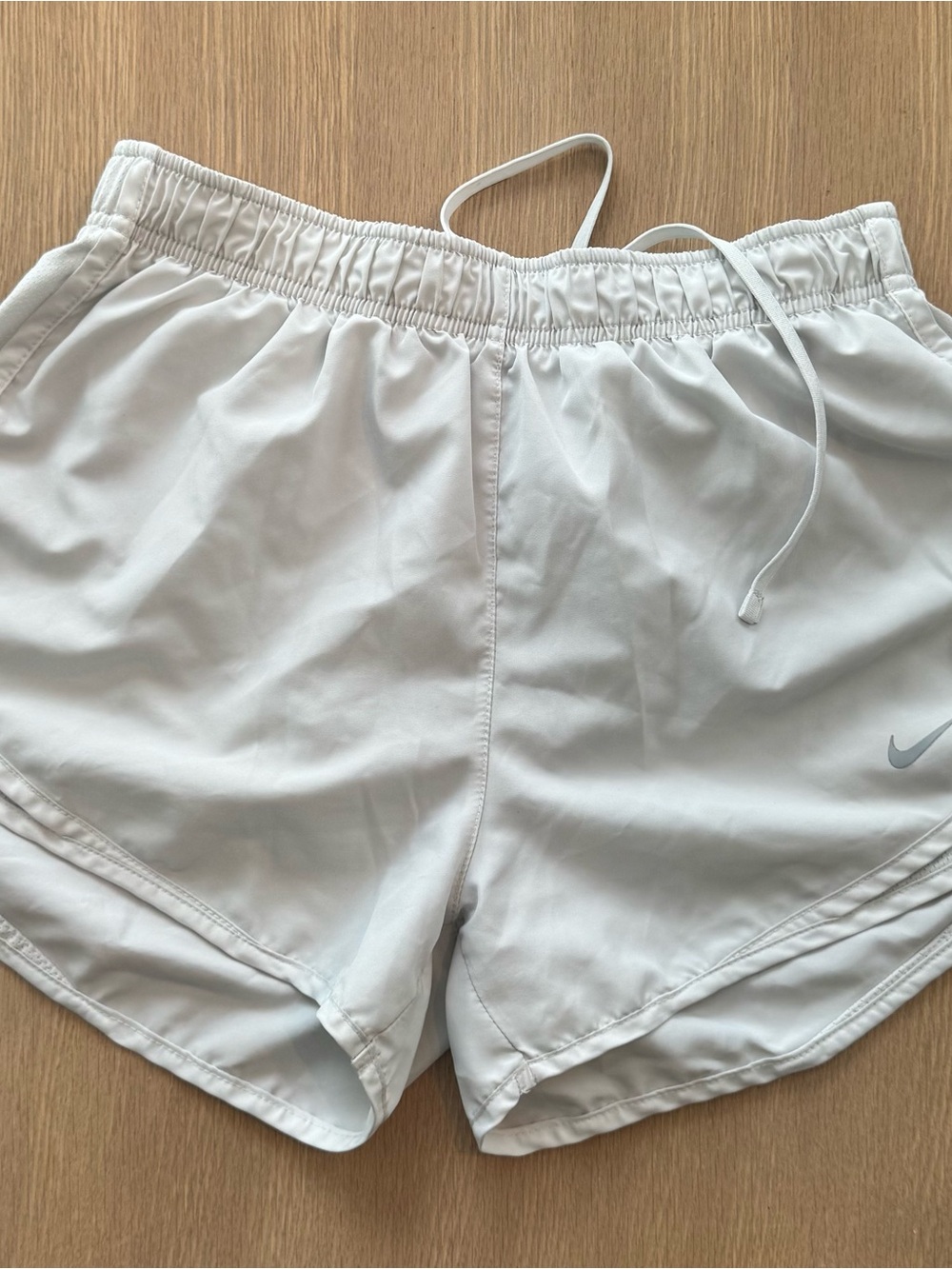 Nike Women's White Running Shorts with Subtle Swoosh